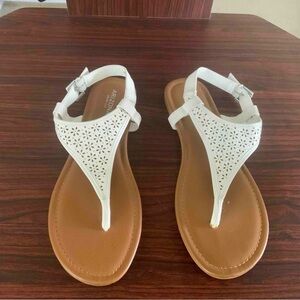 White thong sandals